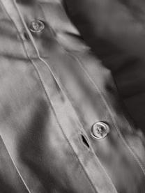 Parure copripiumino in raso di cotone grigio Premium, Tessuto: Raso Densità del filo 400, Grigio, Larg. 200 x Lung. 200 cm