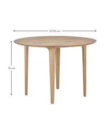 Okrúhly jedálensky stôl z dubového dreva Archie, Ø 110, Masívne dubové drevo, ošetrené olejom
100% FSC drevo z udržateľného lesného hospodárstva, Dubové drevo, Ø 110 x V 76 cm