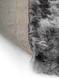 Tappeto rotondo lucido a pelo lungo grigio chiaro Jimmy, Retro: 100% cotone, Grigio chiaro, Ø 200 cm (taglia L)
