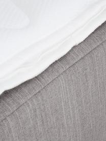 Lit à sommier tapissier sans tête de lit Enya, Tissu gris, 140 x 200 cm, indice de fermeté 2