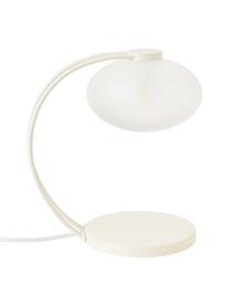 Lampada da tavolo Fay, Paralume: vetro opale, Struttura: metallo rivestito, Bianco crema, Larg. 15 x Alt. 25 cm