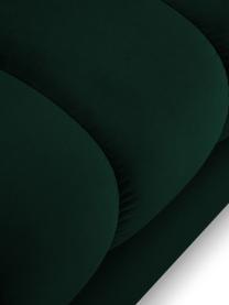 Sametová rohová pohovka Mamaia (5místná), Lahvově zelená, Š 293 cm, H 185 cm, levé rohové provedení