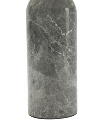 Grosse Tischlampe Gia mit Marmorfuss in Dunkelgrau, Lampenschirm: 50% Leinen, 50% Polyester, Grau, Ø 46 x H 60 cm