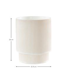 Keramický obal na květináč Ruby, Keramika, Bílá, béžová, Ø 21 cm, V 26 cm
