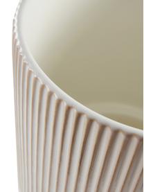 Osłonka na doniczkę z ceramiki Ruby, Ceramika, Biały, beżowy, Ø 21 x W 26 cm