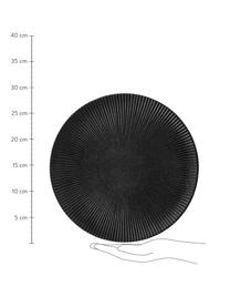 Speiseteller Neri mit Rillenstruktur in Schwarz matt, Steingut
Mit Rillenstruktur und leicht rauer Oberfläche, Schwarz, Ø 29 cm