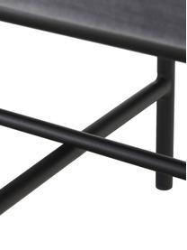 Fluwelen bank Comma, Bekleding: polyesterfluweel, Frame: gepoedercoat staal, Bekleding: grijs. Frame: zwart, B 160 x D 50 cm