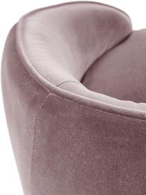 Canapé en velours pour enfant Austin Mini, Velours vieux rose, larg. 133 x prof. 50 cm