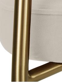 Samt-Polsterstuhl Viggo, Bezug: Samt (Polyester) Der hoch, Samt Beige, B 49 x T 66 cm