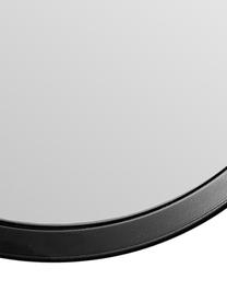 Owalne lustro ścienne z aluminiową ramą Norm, Czarny, S 40 x W 130 cm