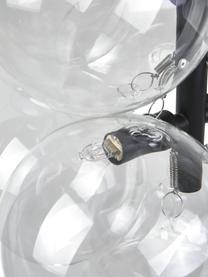 Design hanglamp Bubbles van glas, Baldakijn: gepoedercoat metaal, Zwart, Ø 32 cm