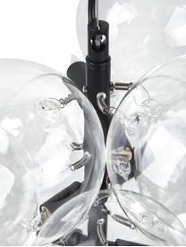 Lampa wisząca ze szkła Bubbles, Transparentny, czarny, Ø 32 cm