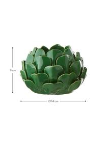Set portalumini Rose, 2 pz., Terracotta, Verde chiaro, verde scuro, Ø 14 x Alt. 9 cm