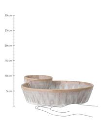 Handgemaakte schaal Caya van keramiek, Ø 24 cm, Keramiek, Beige, B 24 x H 4 cm