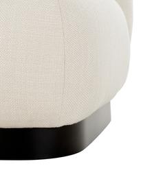 Poltroncina Elsie, Rivestimento: 84% poliestere, 16% acril, Struttura: compensato, Tessuto bianco crema, nero, Larg. 77 x Prof. 84 cm