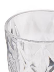Waterglazen Colorado met structuurpatroon, 4 stuks, Glas, Transparant, Ø 8 x H 10 cm, 260 ml