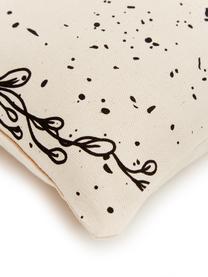 Povlak na polštář z organické bavlny Animal Toile, 100 % bio bavlna, s certifikátem GOTS, Béžová, černá, se vzorem, Š 45 cm, D 45 cm