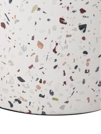 Grote tafellamp Mosaik betonnen voet, Lampenkap: katoenmix, Lampvoet: beton, Decoratie: geborsteld metaal, Oudroze, wit, terrazzo-patroon, Ø 33 x H 50 cm