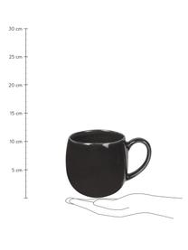 Tazza tè fatta a mano Nordic Coal 2 pz, Gres, Antracite, Ø 9 x Alt. 10 cm, 450 ml