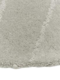 Tappeto rotondo in lana taftato a mano Aaron, Retro: 100% cotone Nel caso dei , Grigio chiaro, Ø 150 cm (taglia M)