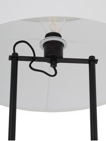 Lampa podłogowa z betonową podstawą Pipero, Stelaż: metal malowany proszkowo, Biały, szary, Ø 45 x W 161 cm