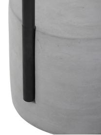 Piantana con base in cemento Pipero, Paralume: tessuto, Base della lampada: metallo verniciato a polv, Bianco, grigio, Ø 45 x Alt. 161 cm
