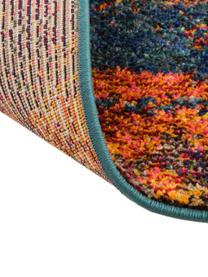 Tappeto di design a pelo corto Celestial, Retro: juta, Tonalità rosse, tonalità blu, Larg. 240 x Lung. 320 cm  (taglia L)