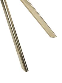 Sedia girevole in velluto con braccioli Lola, Rivestimento: velluto di poliestere Con, Gambe: metallo zincato, Velluto bianco crema, dorato, Larg. 53 x Prof. 55 cm