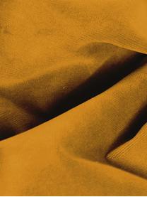 Fauteuil en velours avec pieds en métal Moby, Velours jaune moutarde, larg. 90 x prof. 90 cm