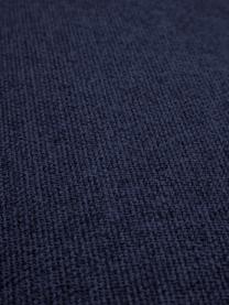 Poggiapiedi da divano in tessuto blu Lennon, Rivestimento: 100% poliestere Con 115.0, Struttura: legno di pino massiccio, , Piedini: plastica I piedini si tro, Tessuto blu, Larg. 88 x Alt. 43 cm