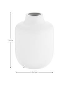 Wazon z porcelany Belle, Porcelana, Biały, Ø 17 x W 20 cm