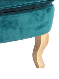 Sillón de terciopelo Orlins, Estructura: madera de pino, Tapizado: terciopelo de algodón, Asiento: 25 kg/m³, Terciopelo azul, beige, An 72 x Al 79 cm