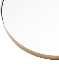 Runder Wandspiegel Metal mit messingfarbenem Metallrahmen, Rahmen: Metall, vermessingt, Spiegelfläche: Spiegelglas, Messingfarben, Ø 30 x T 3 cm