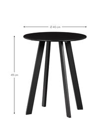 Table d'appoint de jardin Fer, Métal, enduit, Noir, Ø 40 x haut. 49 cm