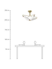 LED-Deckenleuchte Tate, Goldfarben, Weiß, Ø 76 x H 46 cm