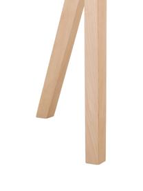 Kunststoffstühle Dave mit Holzbeinen, 2 Stück, Sitzschale: Kunststoff, Beine: Buchenholz, Weiß, Buchenholz, B 46 x T 52 cm