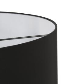 Lámpara arco grande Niels, Pantalla: tela, Cable: cubierto en tela, Cromo, negro, Ø 50 x Al 218 cm