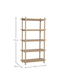 Regał z drewna dębowego Epoch, Drewno dębowe z certyfikatem FSC, Drewno dębowe, S 80 x W 150 cm