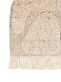 Großes Wandobjekt Jakobsö aus Wolle mit Fransen, 100 % Wolle, Beige, B 62 x H 50 cm
