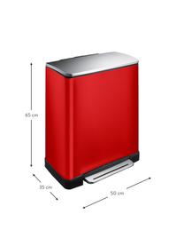 Kosz na śmieci Recycle E-Cube, 28 l + 18 l, Czerwony, S 50 x W 65 cm, 28 l + 18 l