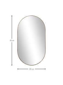 Oválné nástěnné zrcadlo Lucia, Zlatá, Š 40 cm, V 70 cm