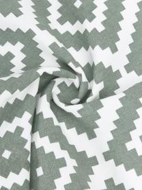 Kissenhülle Miami mit grafischem Muster, 100% Baumwolle, Grün, B 45 x L 45 cm