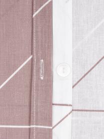Baumwoll-Wendebettwäsche Marla mit grafischem Muster, Webart: Renforcé Fadendichte 144 , Altrosa, Weiß, 135 x 200 cm + 1 Kissen 80 x 80 cm