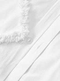 Posteľná bielizeň z bavlneného perkálu s tuftovanou ozdobou Faith, Biela, 135 x 200 cm + 1 vankúš 80 x 80 cm
