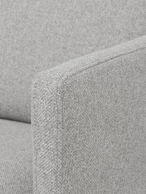 Sofa Fluente (3-Sitzer) in Hellgrau mit Metall-Füßen, Bezug: 80% Polyester, 20% Ramie , Gestell: Massives Kiefernholz, FSC, Füße: Metall, pulverbeschichtet, Webstoff Hellgrau, B 196 x T 85 cm