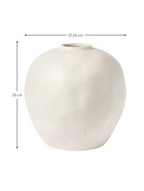 Vase en grès cérame Bruno, Grès cérame, Blanc, Ø 26 x haut. 26 cm