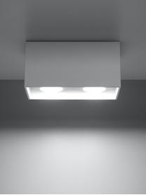 Faretti da soffitto Geo, Lampada: alluminio, Bianco, Larg. 20 x Alt. 10 cm