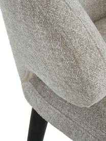 Silla con reposabrazos de tejido bouclé Celia, Tapizado: tela (80% poliéster, 20% , Patas: metal con pintura en polv, Bouclé gris claro, An 57 x F 62 cm