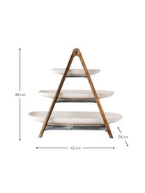 Alzatina con vassoi estraibili Artesano, Legno d'acacia, bianco, Set in varie misure