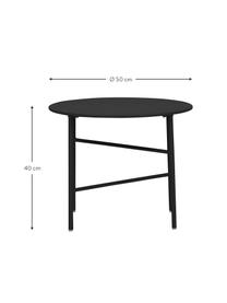 Tavolino da giardino in metallo Vitus, Metallo rivestito, Nero, Ø 50 x Alt. 40 cm